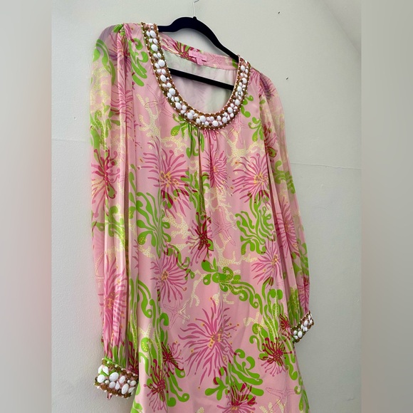 Lilly Pulitzer Dirty Shirley Harper Shift Dress 100% Silk - Picture 3 of 9